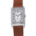 JAEGER-LE COULTRE Reverso Classic Duo Small Second H47mmxW28.3mm Stainless Steel Leather Silver/Black DialQ3848423