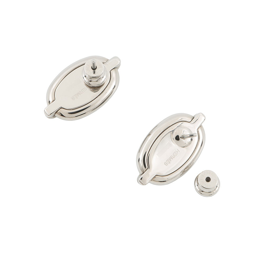 HERMES Mini Maillon Black Enamel Metal