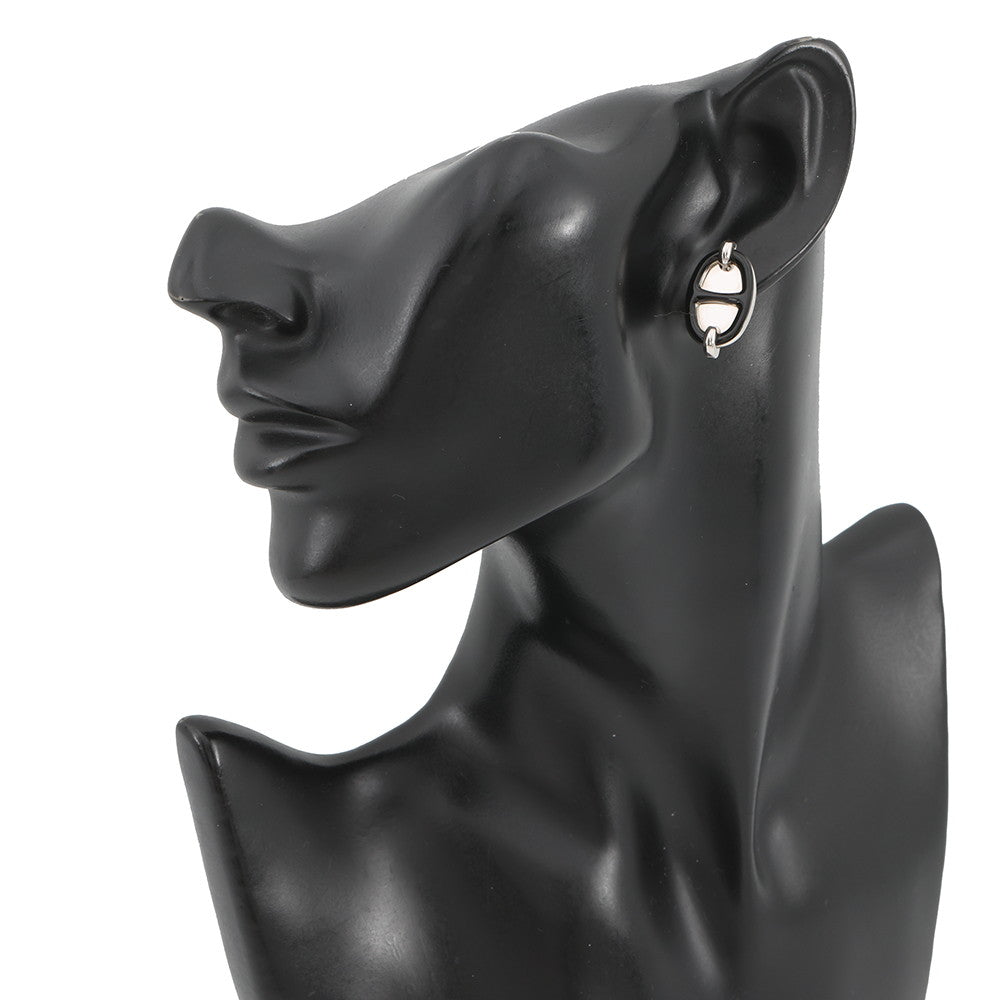 HERMES Mini Maillon Black Enamel Metal