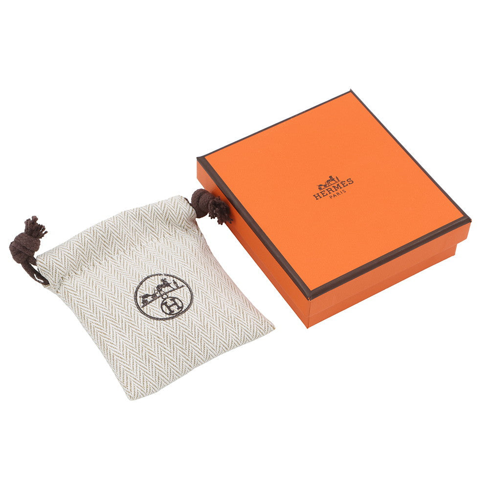 HERMES Mini Maillon Black Enamel Metal