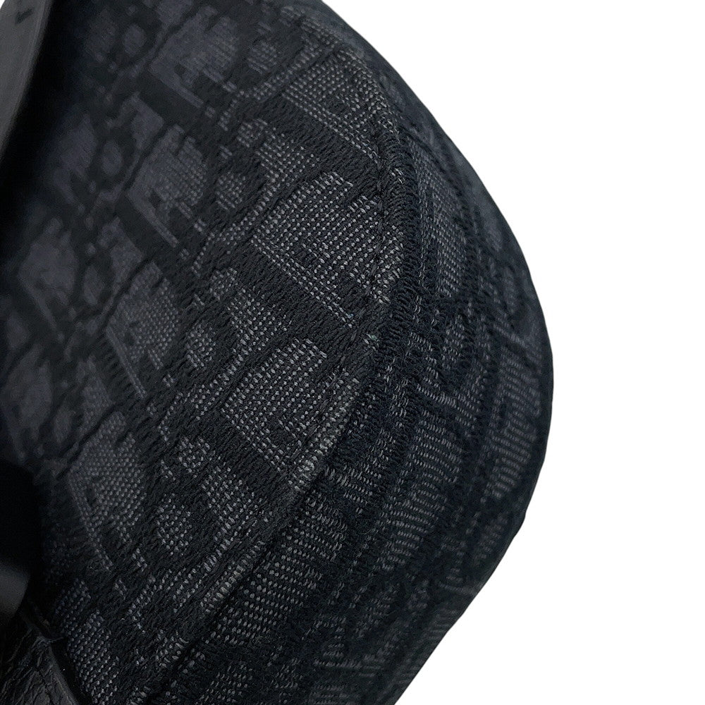 Dior Oblique Saddle Flap Messenger Bag Black2ADCA435YKS_H03E Canvas Calf Leather Size Mini