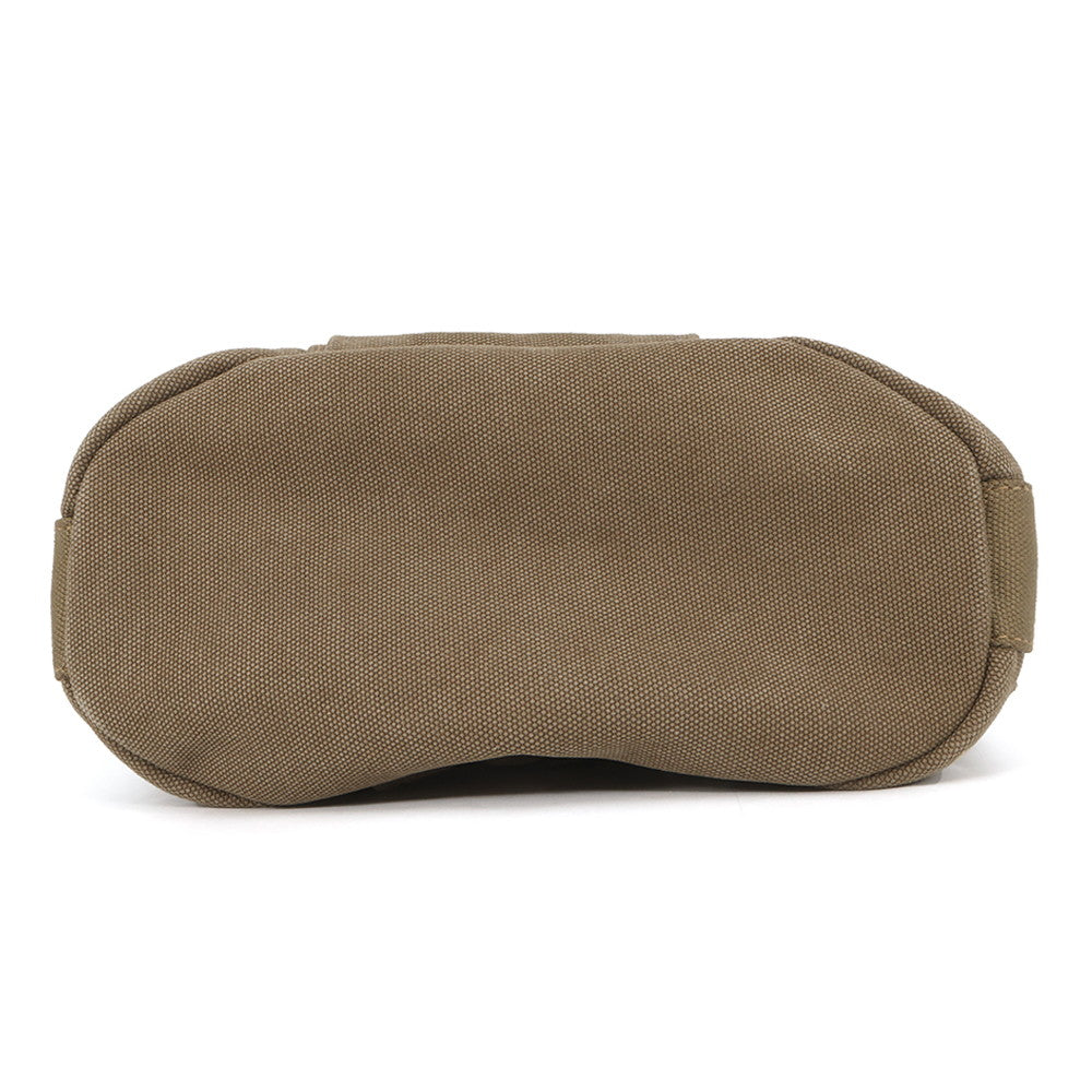 PRADA Route Shoulder Bag Khaki/Brown1BE106 Canvas Leather Size Mini