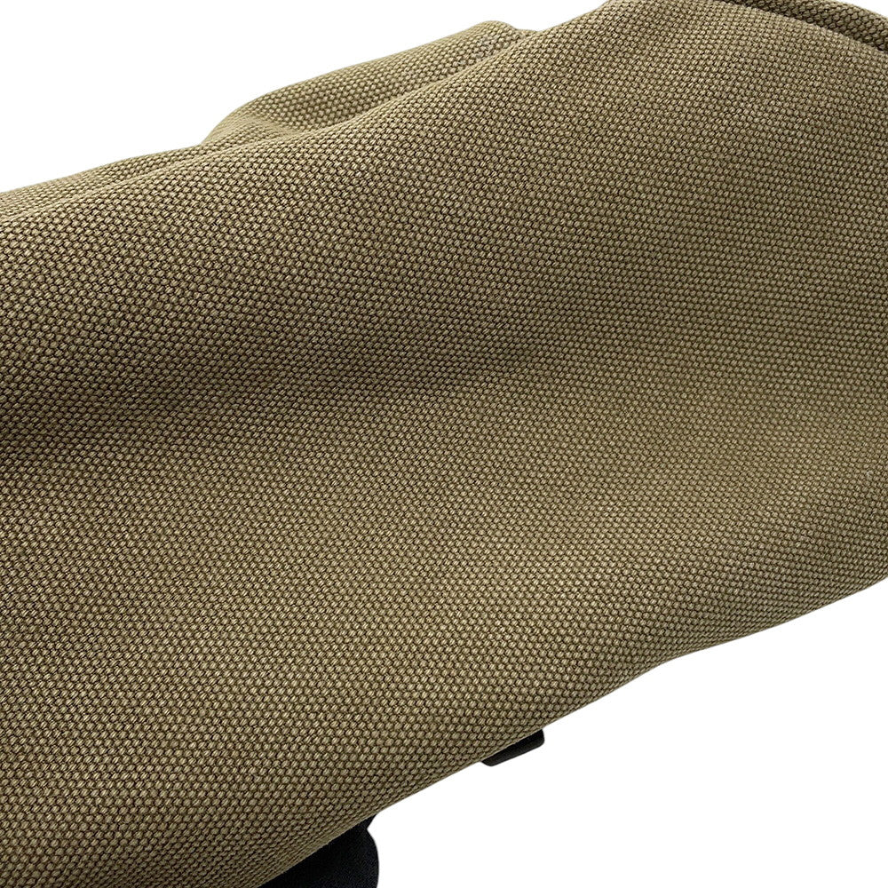 PRADA Route Shoulder Bag Khaki/Brown1BE106 Canvas Leather Size Mini