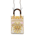 FENDI Fendace Sunshine Shopper White/Yellow8BS051 Leather Size Mini