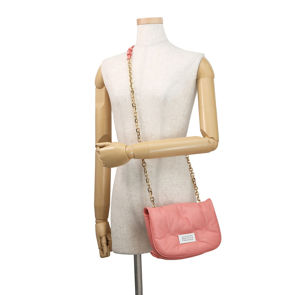 Maison Margiela Maison Margiela Glam Slam Flap Chain Shoulder Bag CoralSB1WG0019P4300T4151 Leather Size Small