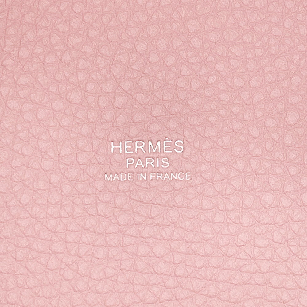 HERMES Picotin Padlock Rose Sakura Taurillon Clemence Size PM