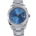ROLEX Datejust 41 W41mm Stainless Steel Azzurro Blue Dial126300