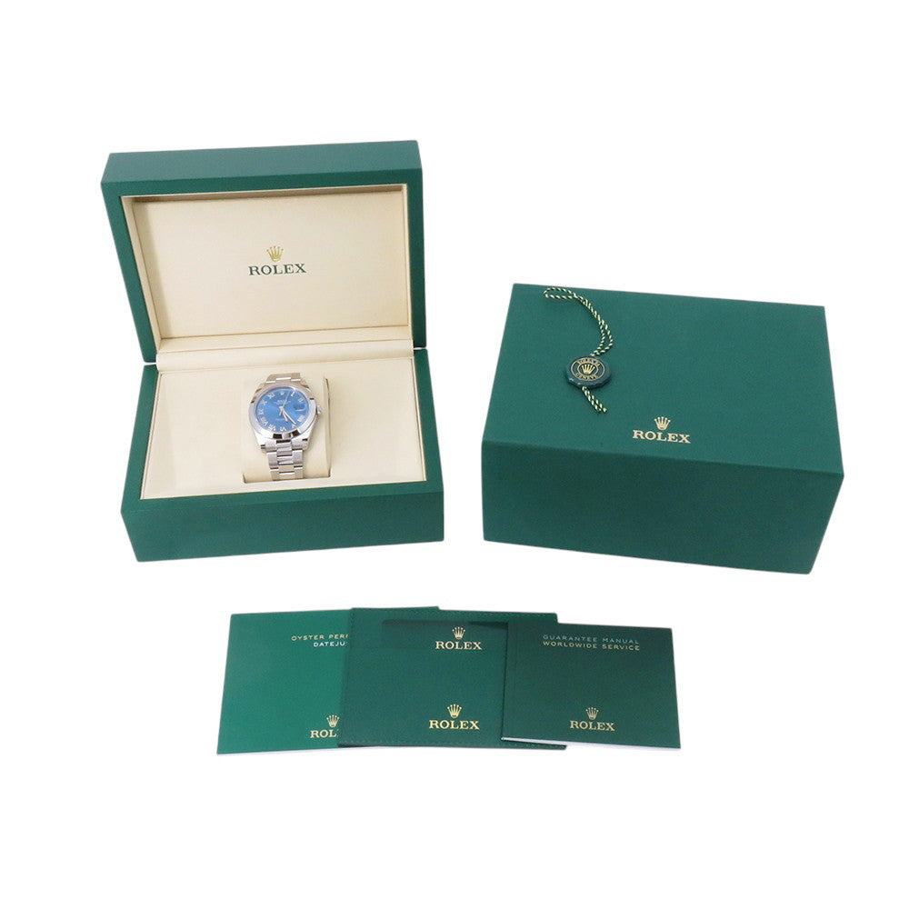 ROLEX Datejust 41 W41mm Stainless Steel Azzurro Blue Dial126300