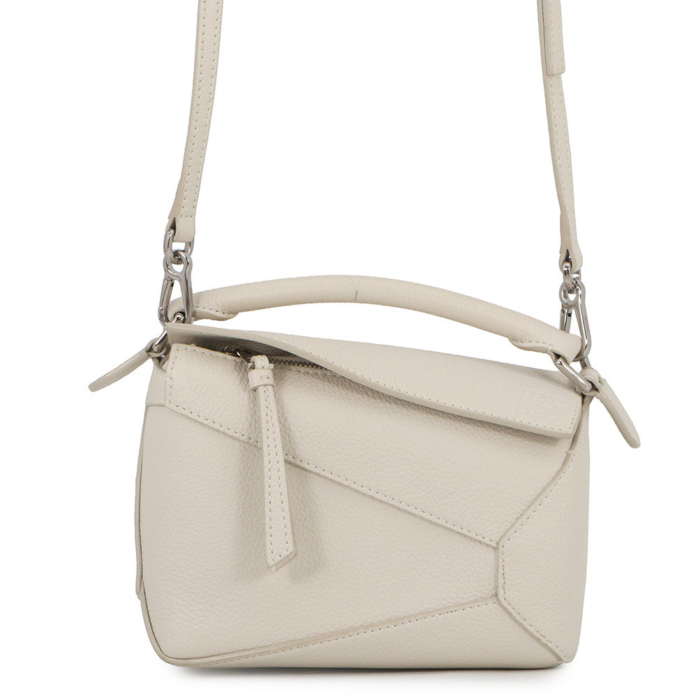 LOEWE Puzzle Mini 2WAY Bag WhiteA510P88X16 Calf Leather Size Mini