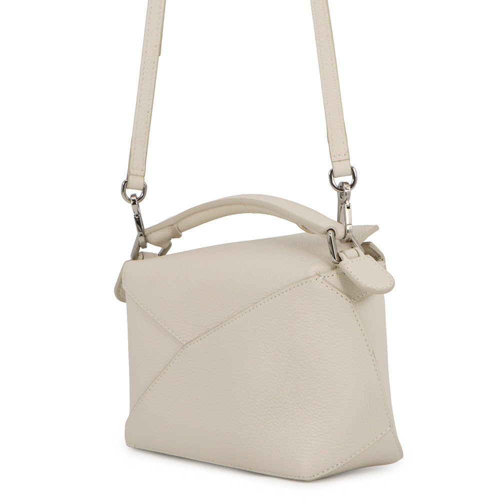 LOEWE Puzzle Mini 2WAY Bag WhiteA510P88X16 Calf Leather Size Mini