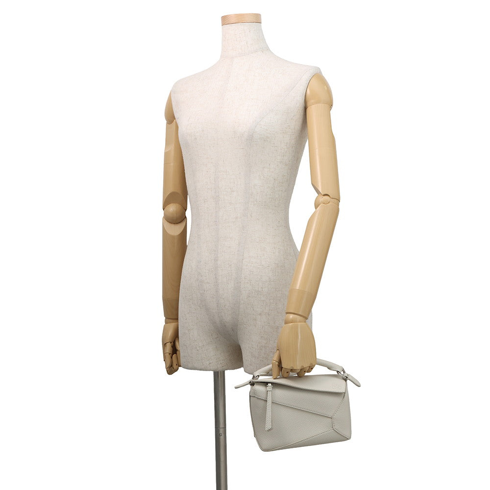 LOEWE Puzzle Mini 2WAY Bag WhiteA510P88X16 Calf Leather Size Mini