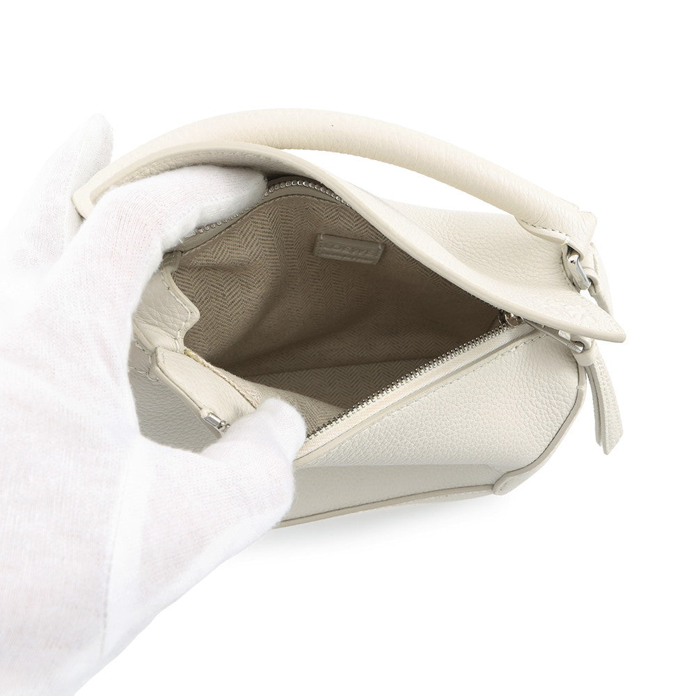 LOEWE Puzzle Mini 2WAY Bag WhiteA510P88X16 Calf Leather Size Mini