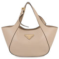 PRADA Tote Bag Beige1BG483 Leather Size Medium