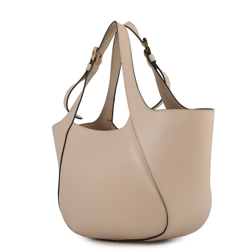 PRADA Tote Bag Beige1BG483 Leather Size Medium