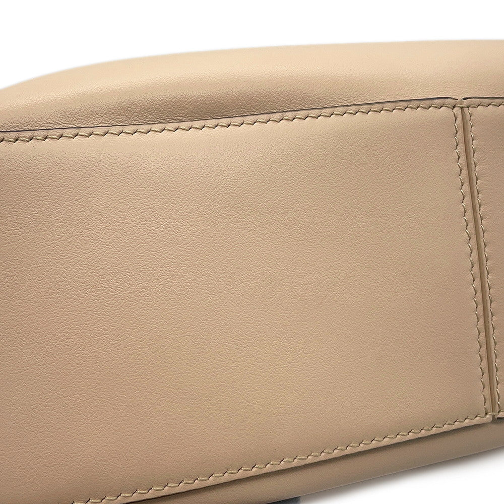 PRADA Tote Bag Beige1BG483 Leather Size Medium