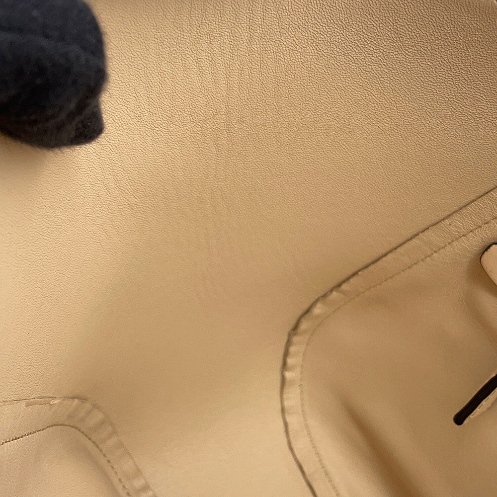 PRADA Tote Bag Beige1BG483 Leather Size Medium