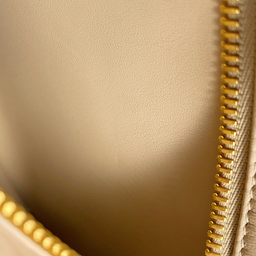 PRADA Tote Bag Beige1BG483 Leather Size Medium
