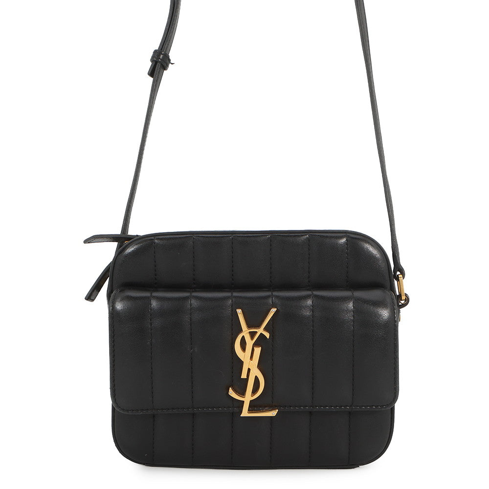 SAINT LAURENT PARIS Vicky camera bag Black5550520YD0J1000 Leather