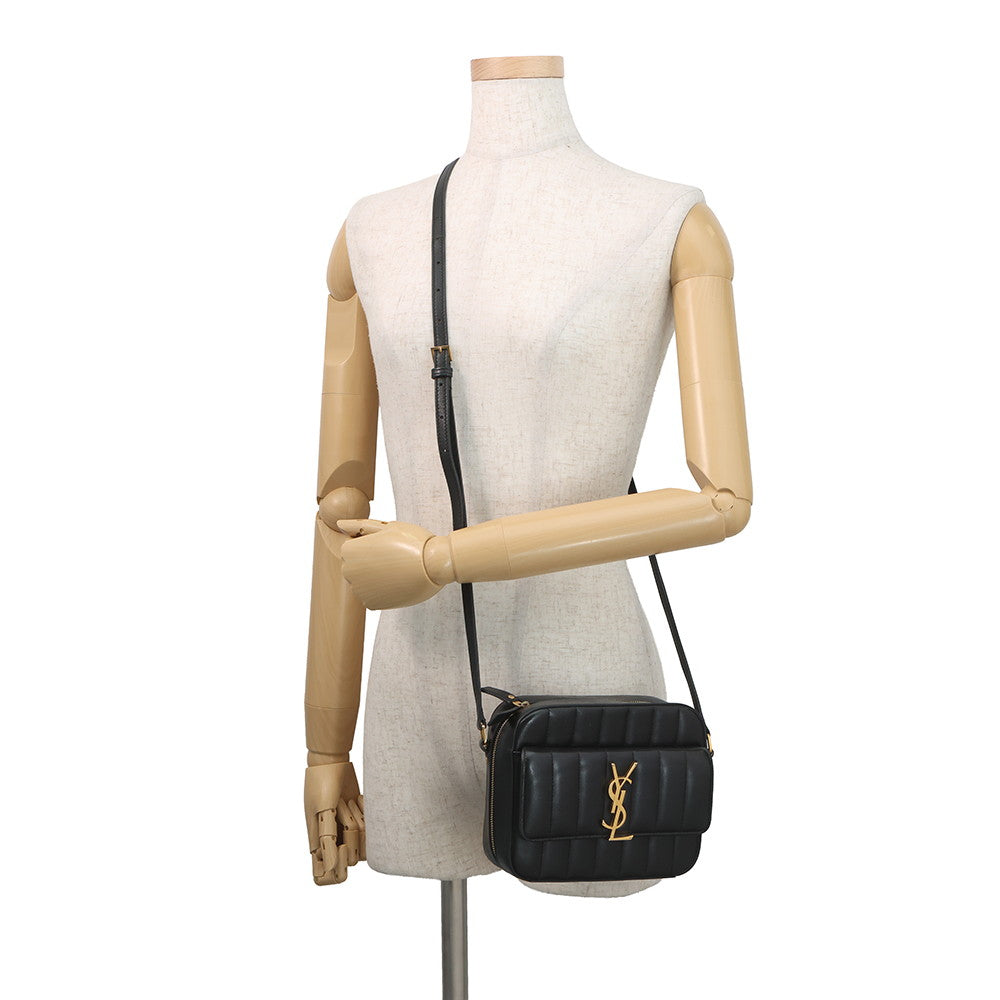 SAINT LAURENT PARIS Vicky camera bag Black5550520YD0J1000 Leather