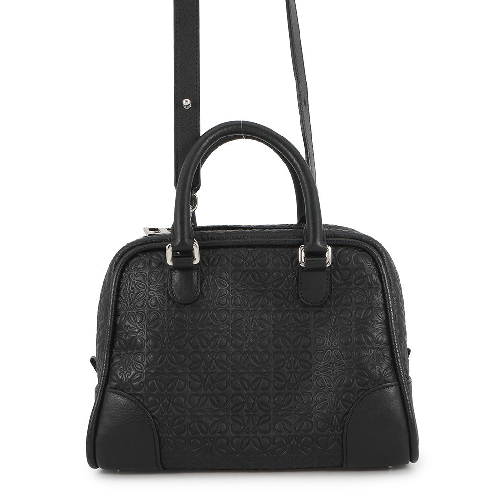 LOEWE Repeat Anagram Amazona Black301.55.L01 Leather Size Small