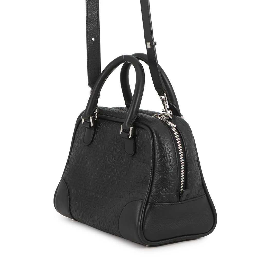 LOEWE Repeat Anagram Amazona Black301.55.L01 Leather Size Small