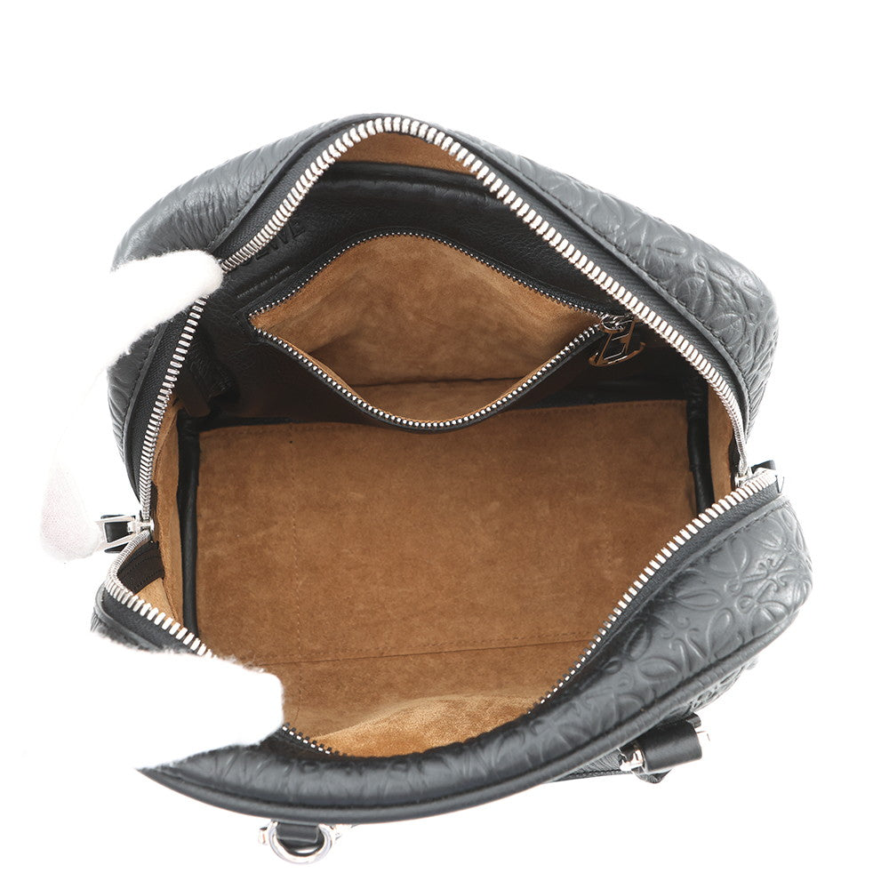 LOEWE Repeat Anagram Amazona Black301.55.L01 Leather Size Small