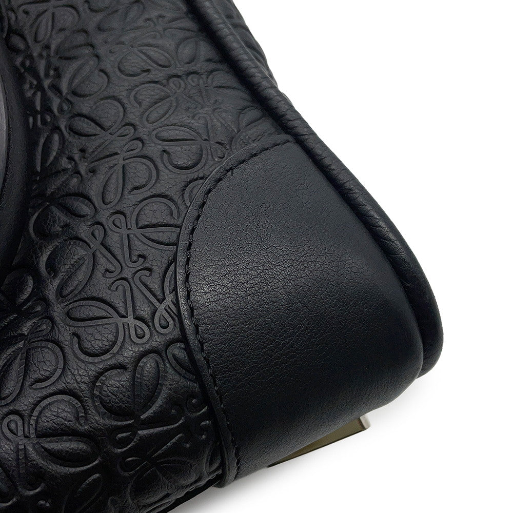 LOEWE Repeat Anagram Amazona Black301.55.L01 Leather Size Small