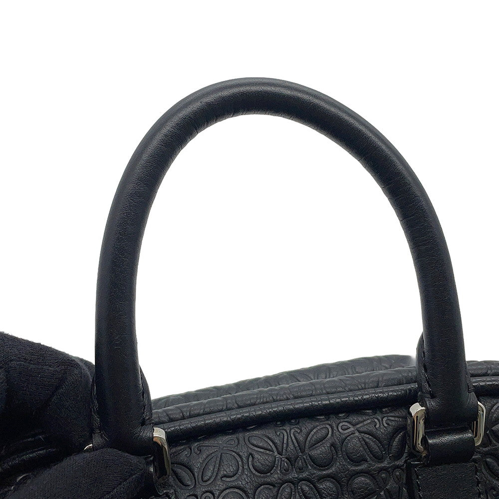 LOEWE Repeat Anagram Amazona Black301.55.L01 Leather Size Small