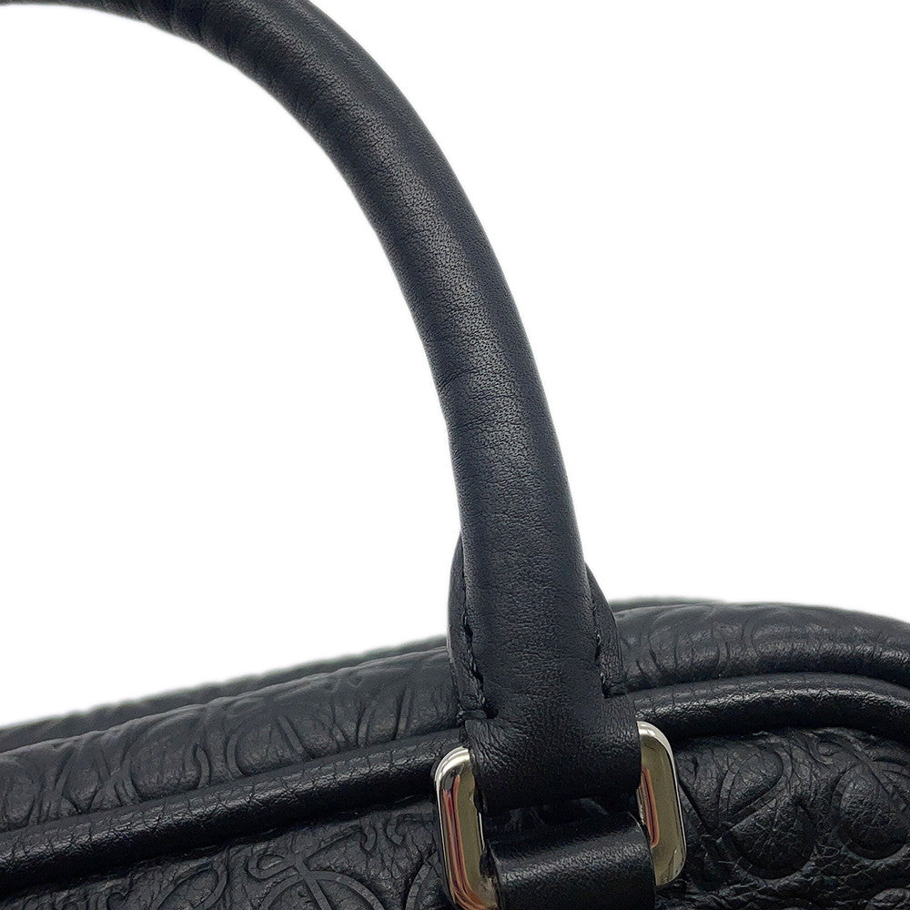 LOEWE Repeat Anagram Amazona Black301.55.L01 Leather Size Small