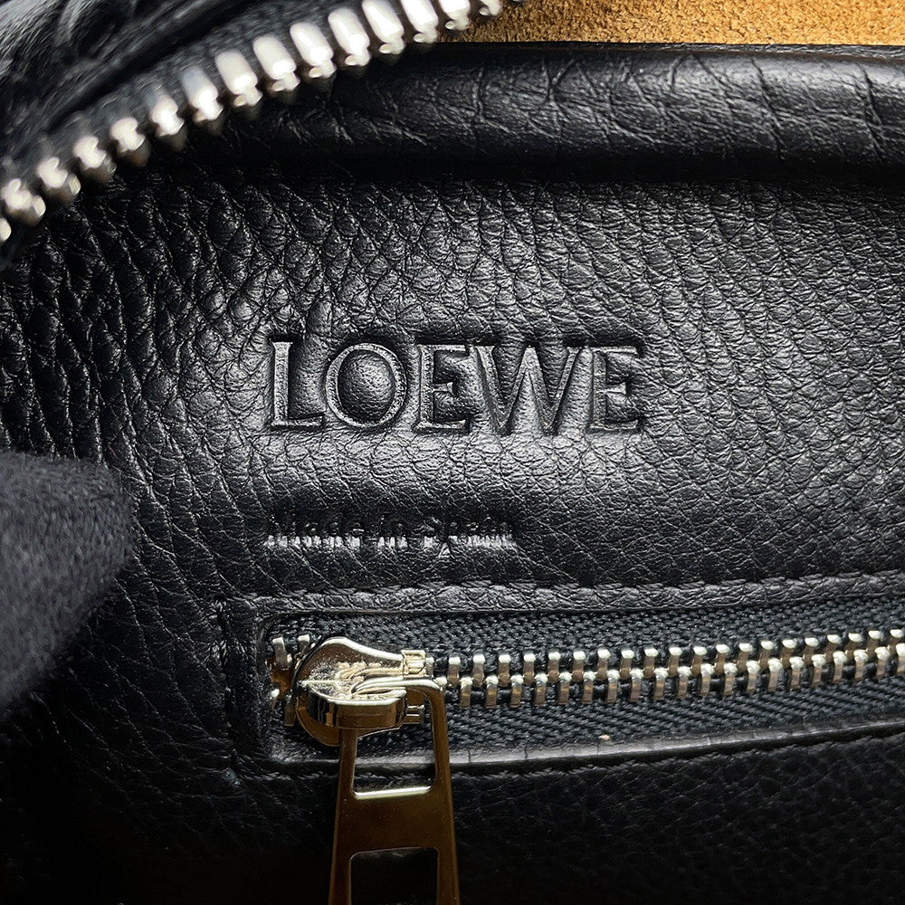 LOEWE Repeat Anagram Amazona Black301.55.L01 Leather Size Small