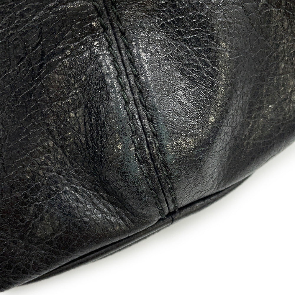 BALENCIAGA giant mini pom pom Black285439 Leather