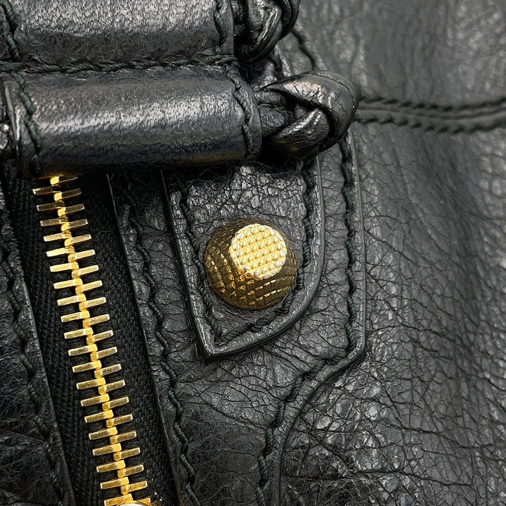 BALENCIAGA giant mini pom pom Black285439 Leather
