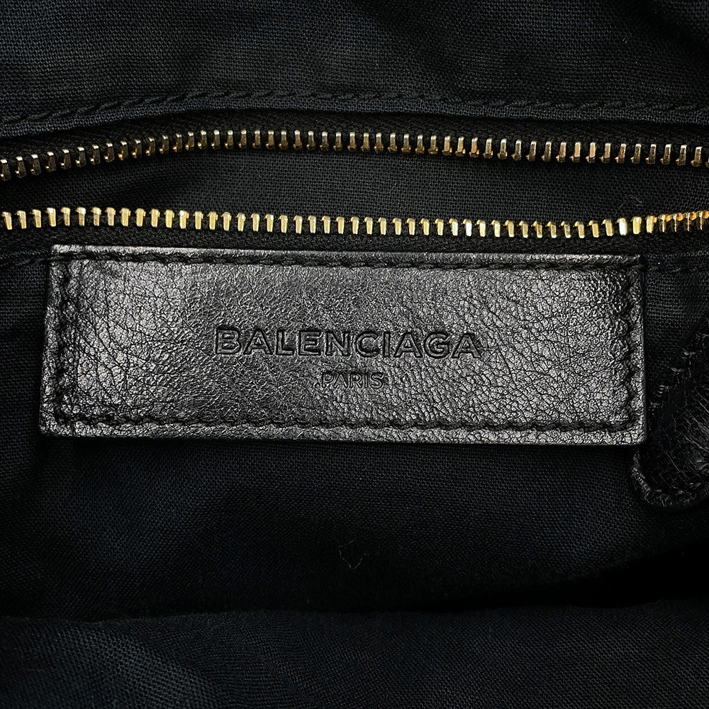 BALENCIAGA giant mini pom pom Black285439 Leather