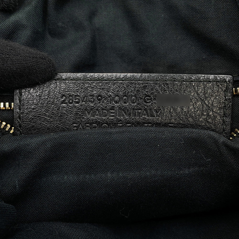 BALENCIAGA giant mini pom pom Black285439 Leather