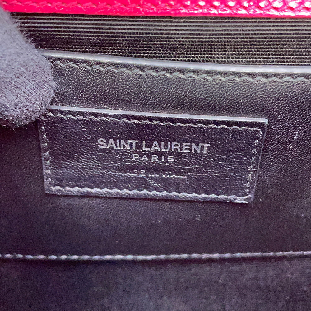 SAINT LAURENT PARIS Kate ChainShoulder Pink354119 Croco embossed leather Size Medium