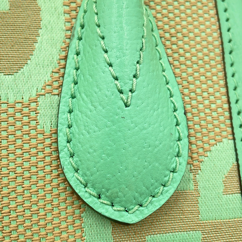 GUCCI Jumbo GG Canvas Mini Tote Beige/Light Green671623 Jumbo GG Canvas Leather