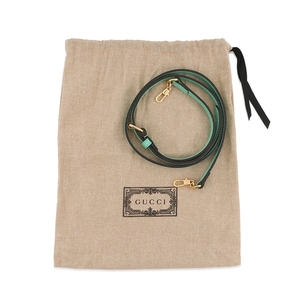 GUCCI Jumbo GG Canvas Mini Tote Beige/Light Green671623 Jumbo GG Canvas Leather