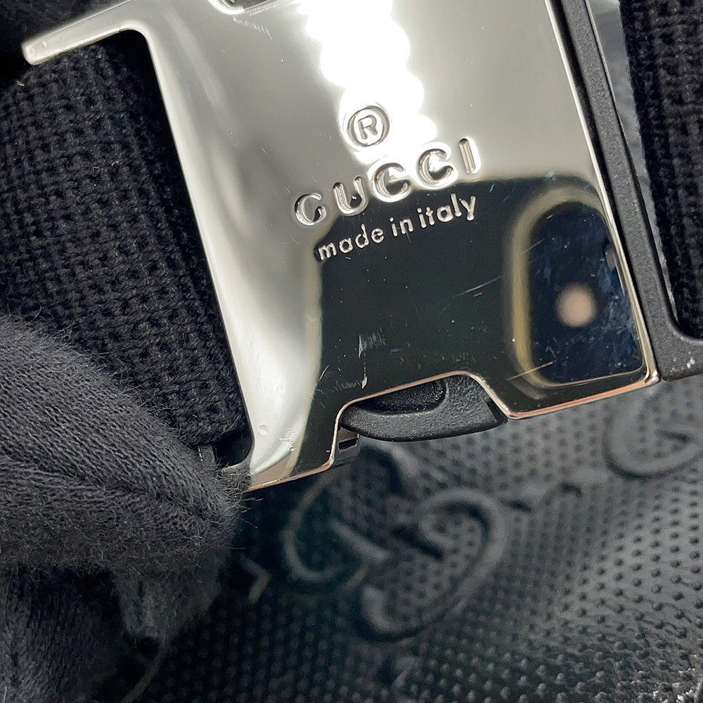 GUCCI GG embossed belt bag Black645093 Leather