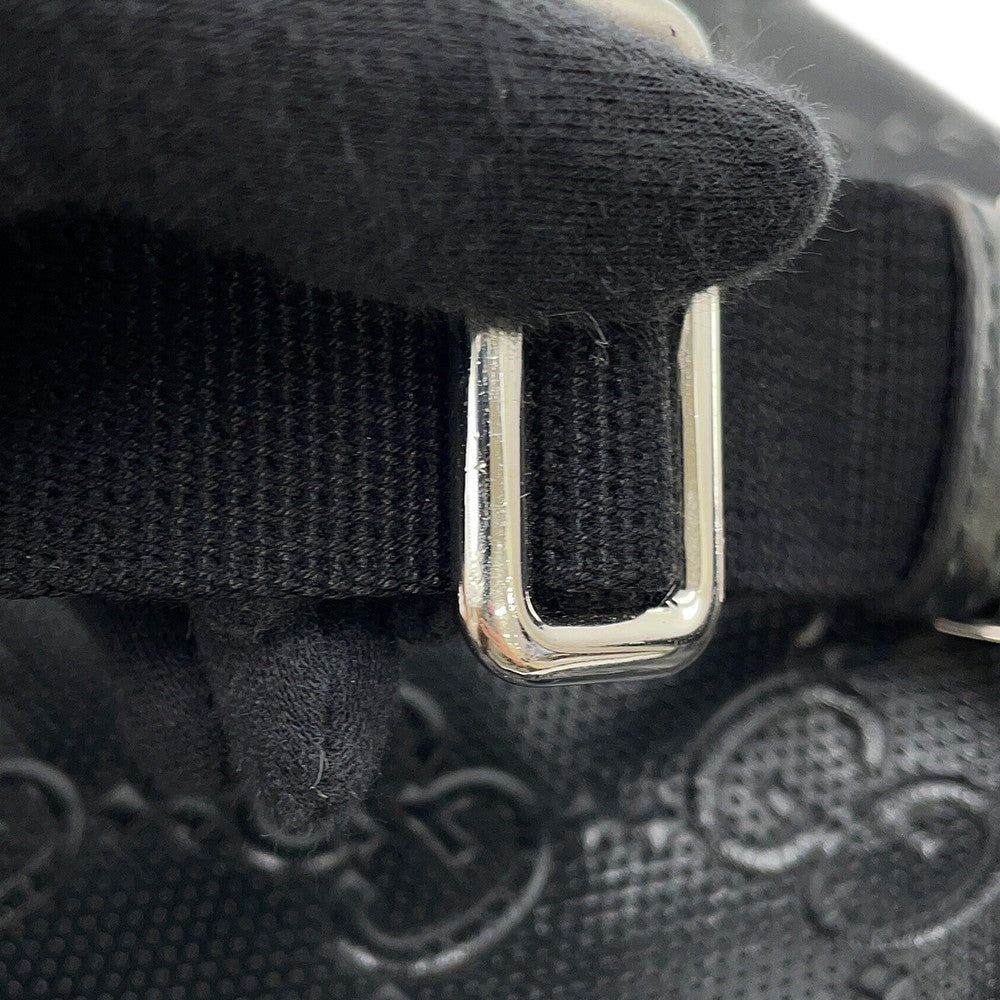 GUCCI GG embossed belt bag Black645093 Leather
