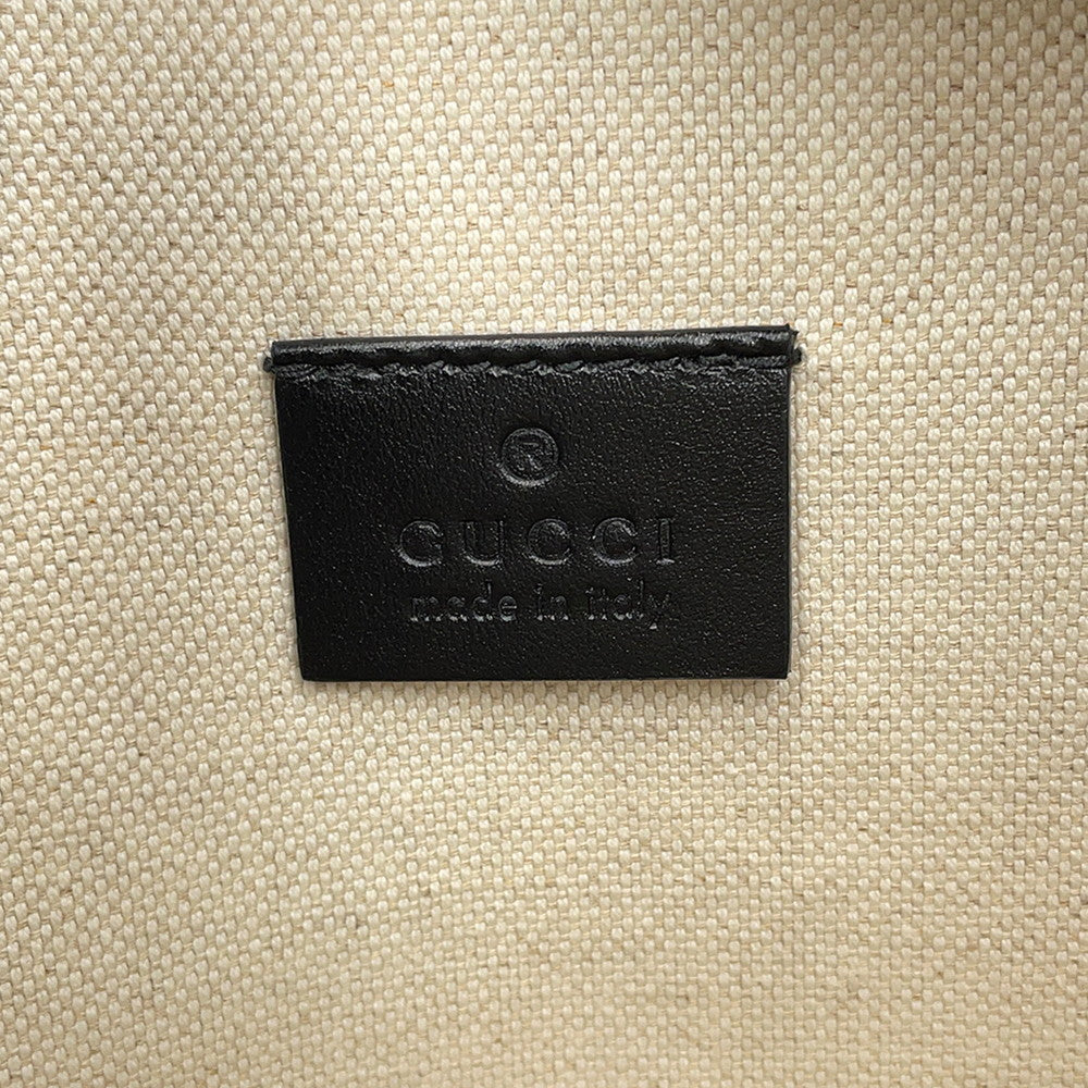 GUCCI GG embossed belt bag Black645093 Leather