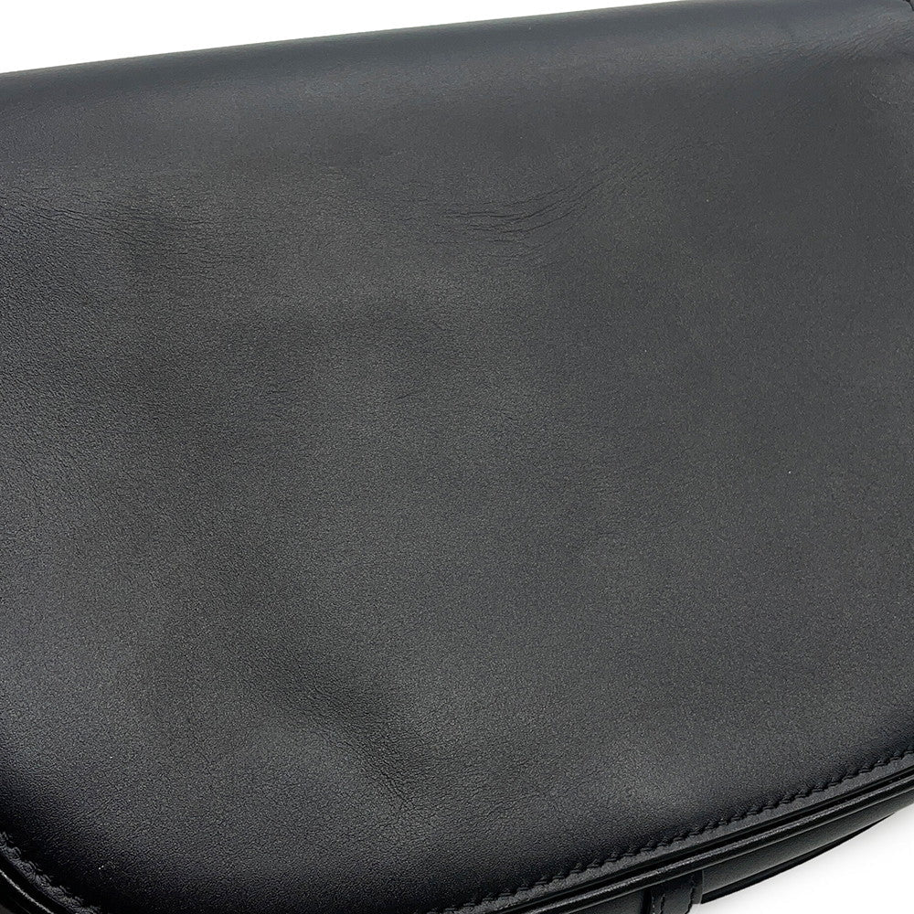 CELINE Triomphe Maillon Chain Shoulder Black19134 Leather