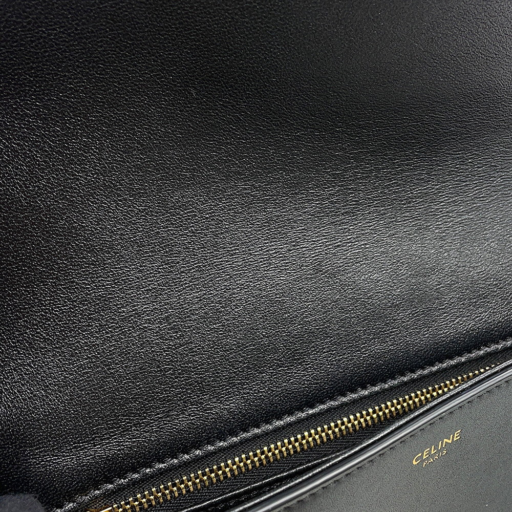 CELINE Triomphe Maillon Chain Shoulder Black19134 Leather