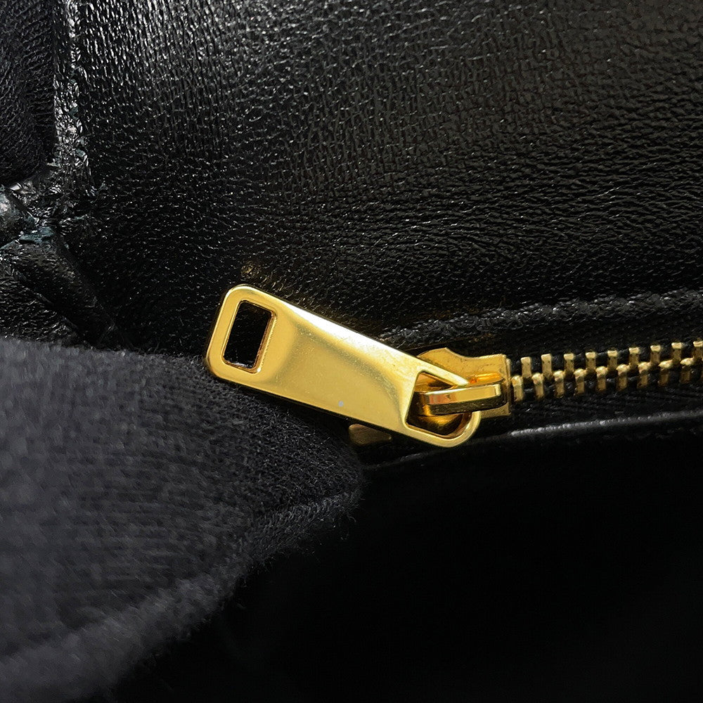 CELINE Triomphe Maillon Chain Shoulder Black19134 Leather
