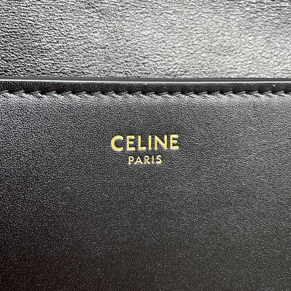 CELINE Triomphe Maillon Chain Shoulder Black19134 Leather