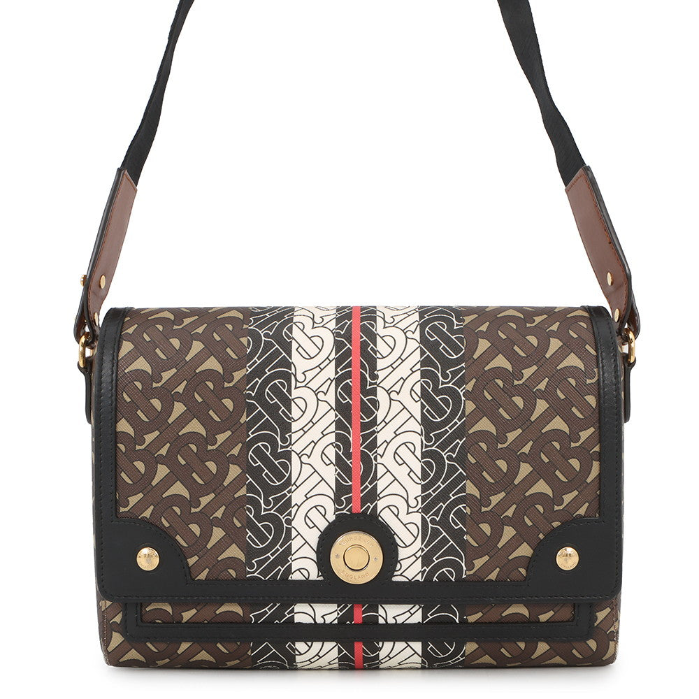 BURBERRY TBMonogram Stripe Messenger Brown/Multicolor8031748 PVC Leather
