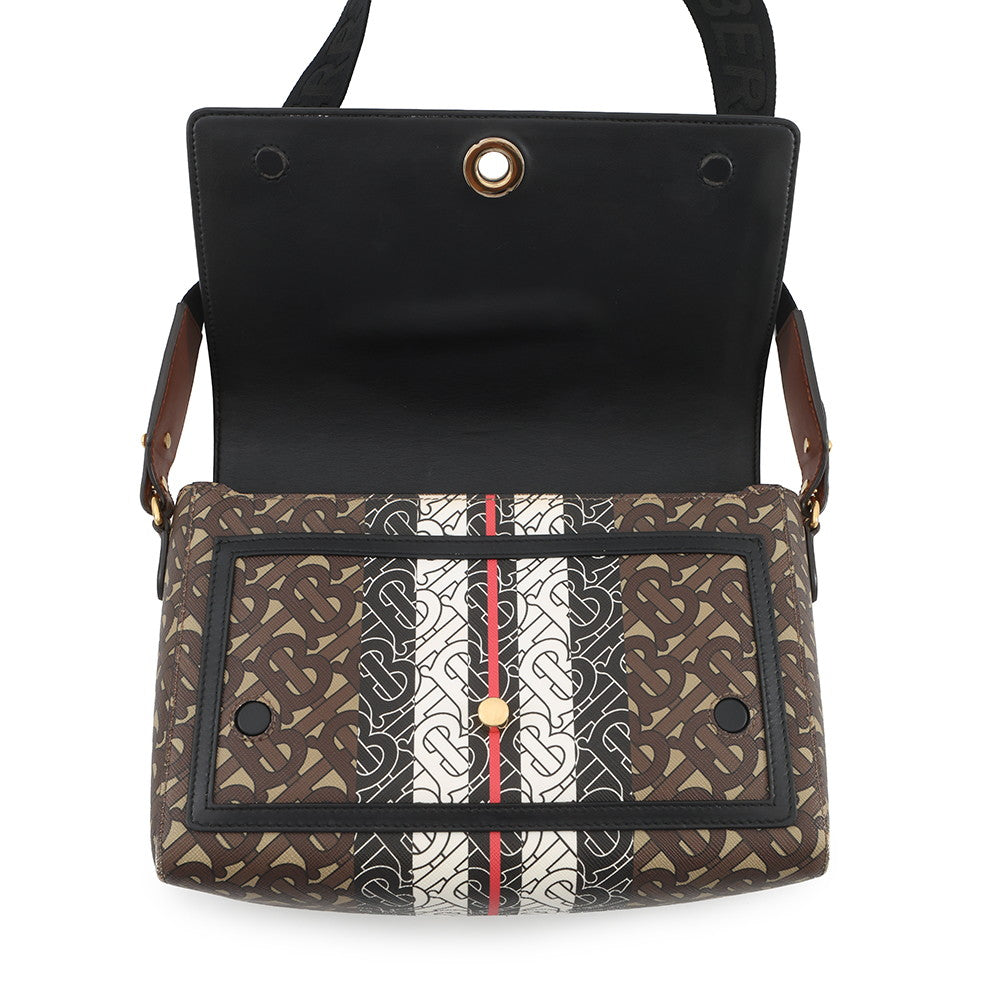 BURBERRY TBMonogram Stripe Messenger Brown/Multicolor8031748 PVC Leather