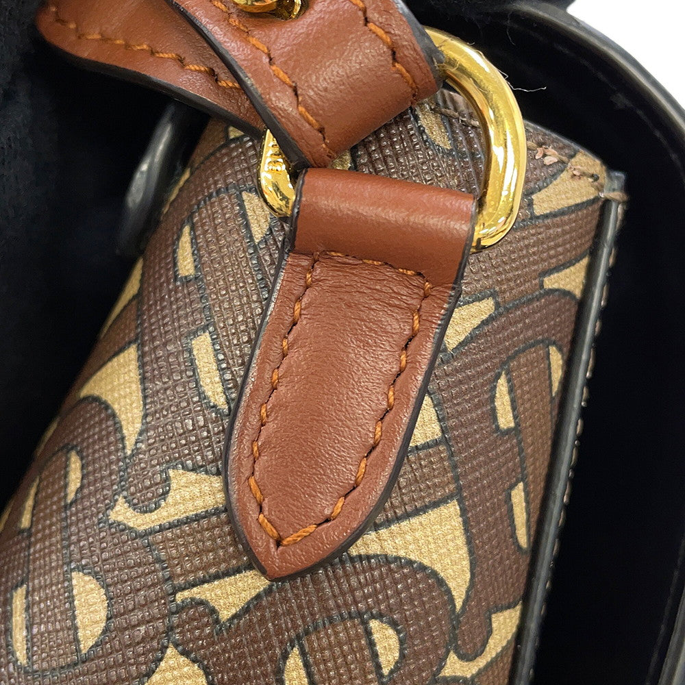 BURBERRY TBMonogram Stripe Messenger Brown/Multicolor8031748 PVC Leather