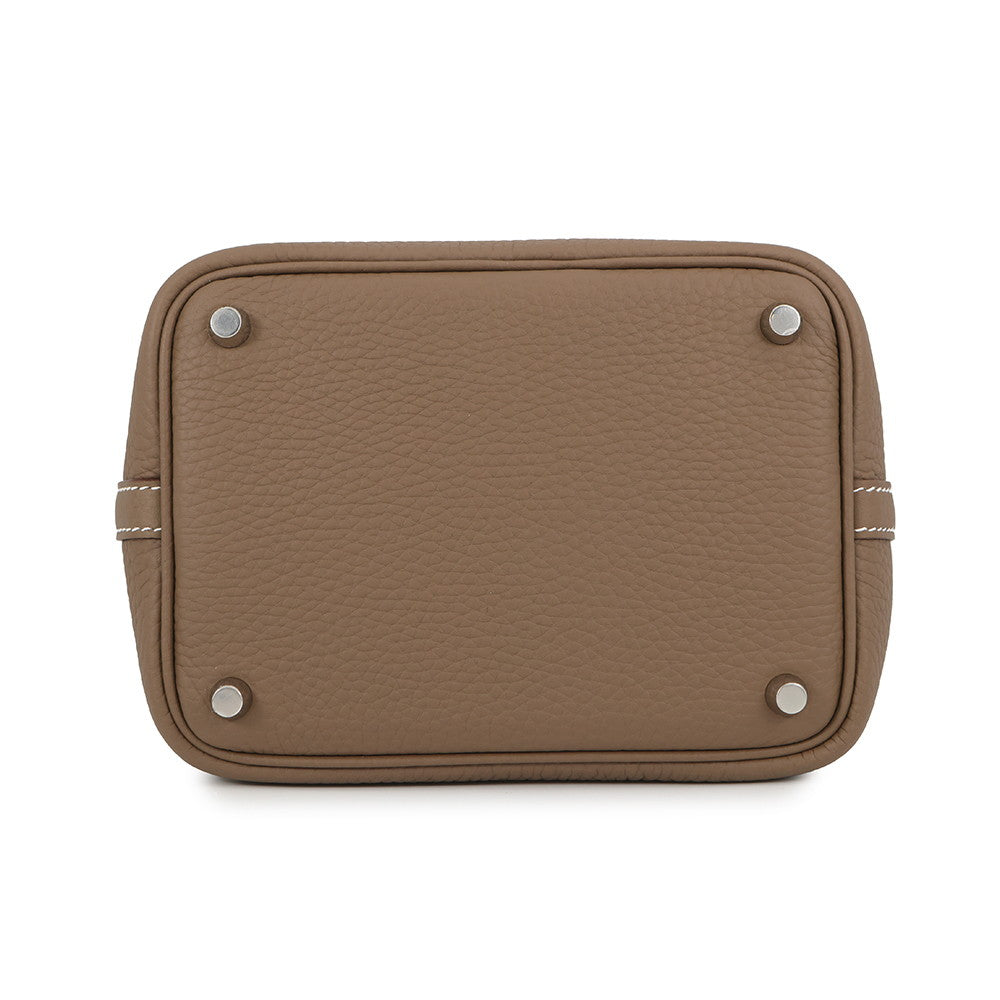 HERMES Picotin Lock Etoupe Taurillon Clemence Size PM