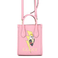 GUCCI Bananya 2-way Tote Bag Pink/Yellow671623 Leather