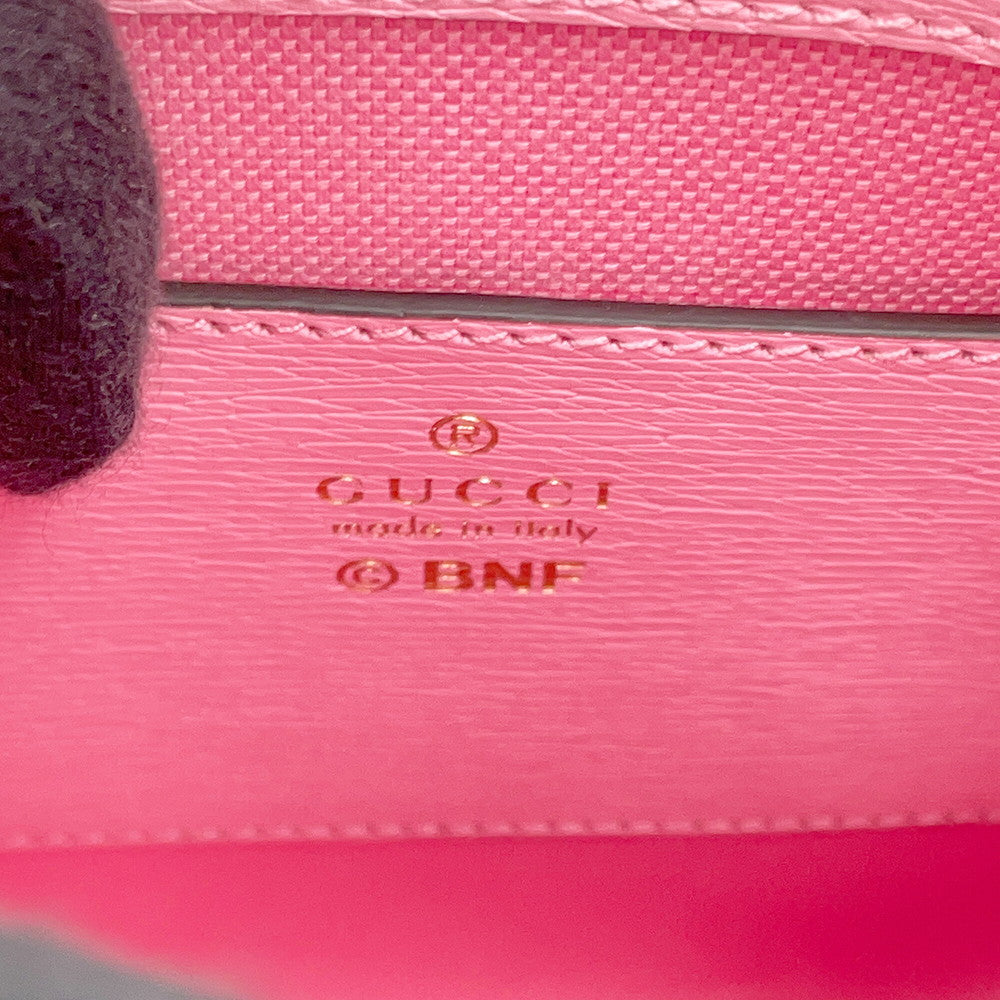 GUCCI Bananya 2-way Tote Bag Pink/Yellow671623 Leather